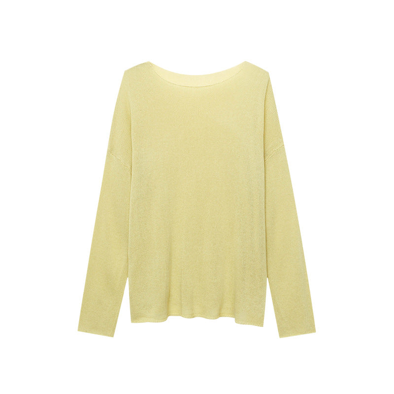 Crew Neck Sun Protection Knitwear